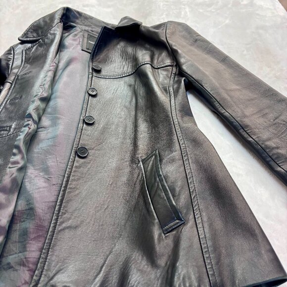 Andrew Mark 100% Leather Coat --- Super Cute and Flattering!! Size M - Picture 3 of 12